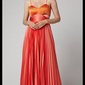 Amur Elodie Pleated Dress  - Cut Out Gown